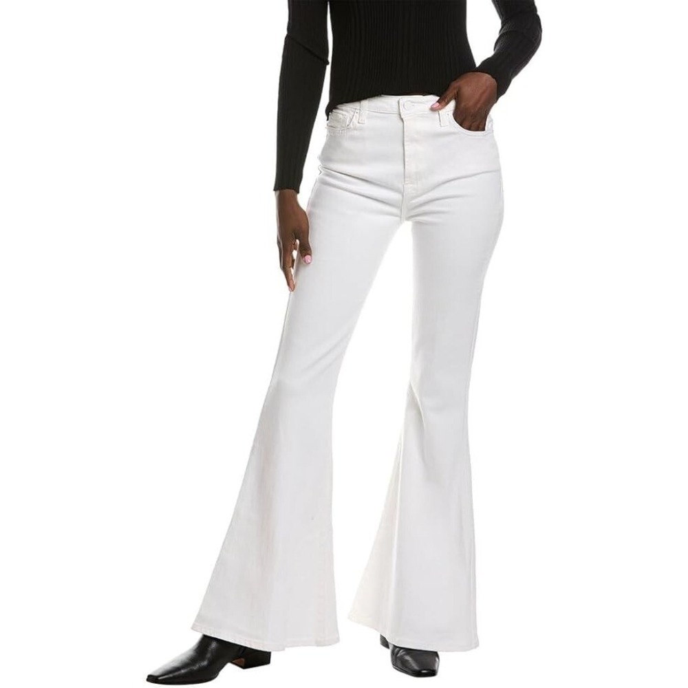 7‎ FOR ALL MANKIND 29 Megaflare High Rise Jeans Denim Clean White NWT $228